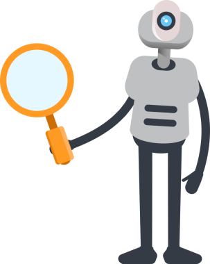 Robot Karakteri Tutma Büyüteci