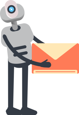 Robot Karakteri Posta Tutma