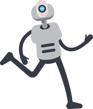 Robot Karakteri Çalışan Clipart