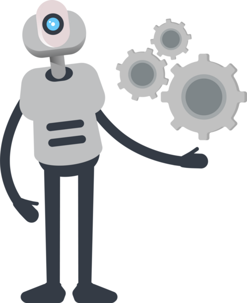 Robot Karakteri Vites Tutucu