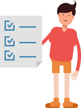 Erkek Öğrenci Karakteri Çizimi