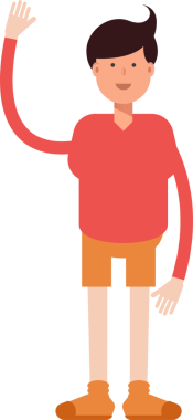 Erkek Öğrenci Karakteri Çizimi