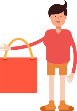 Erkek Öğrenci Karakteri Çizimi