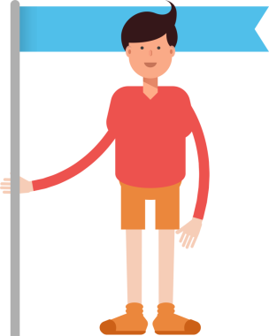 Erkek Öğrenci Karakteri Çizimi