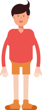 Erkek Öğrenci Karakteri Çizimi