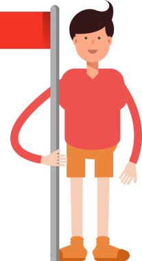 Erkek Öğrenci Karakteri Çizimi