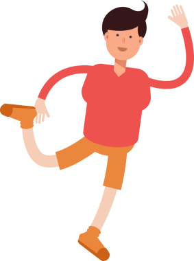 Erkek Öğrenci Karakteri Çizimi