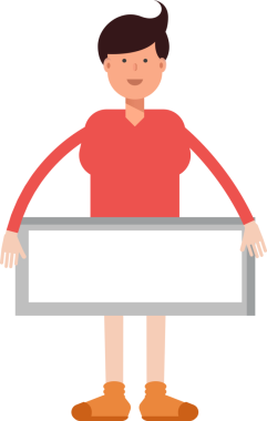 Erkek Öğrenci Karakteri Çizimi