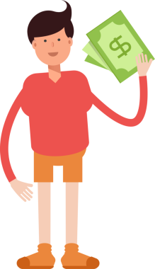 Erkek Öğrenci Karakteri Çizimi