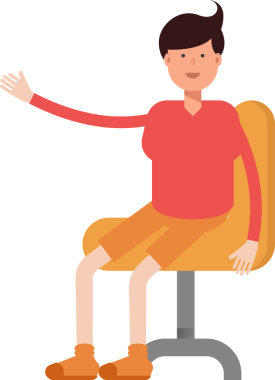 Erkek Öğrenci Karakteri Çizimi