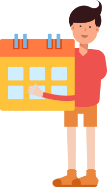 Erkek Öğrenci Karakteri Çizimi