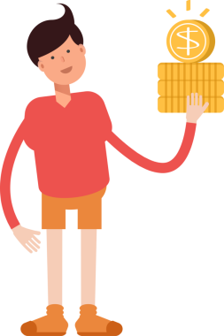 Erkek Öğrenci Karakteri Çizimi