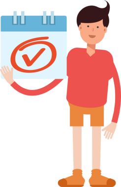 Erkek Öğrenci Karakteri Çizimi