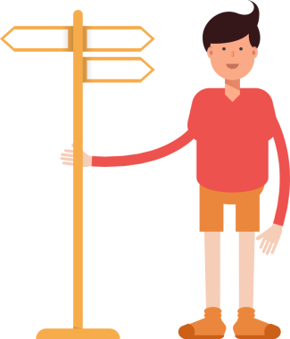 Erkek Öğrenci Karakteri Çizimi