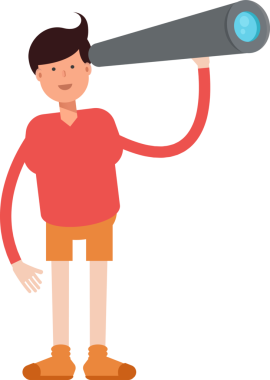 Erkek Öğrenci Karakteri Çizimi