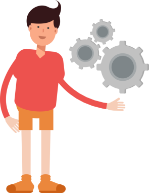 Erkek Öğrenci Karakteri Çizimi