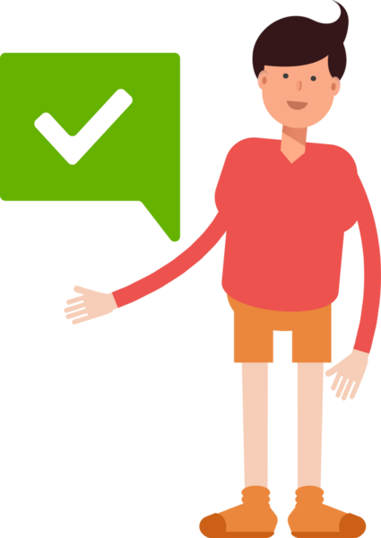 Erkek Öğrenci Karakteri Çizimi