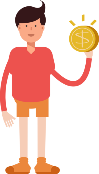 Erkek Öğrenci Karakteri Çizimi