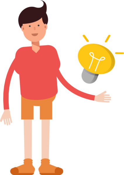 Erkek Öğrenci Karakteri Çizimi