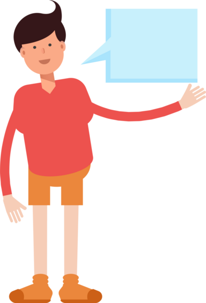 Erkek Öğrenci Karakteri Çizimi