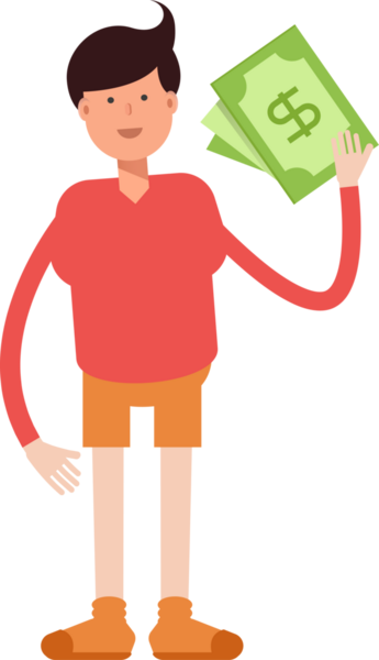 Erkek Öğrenci Karakteri Çizimi