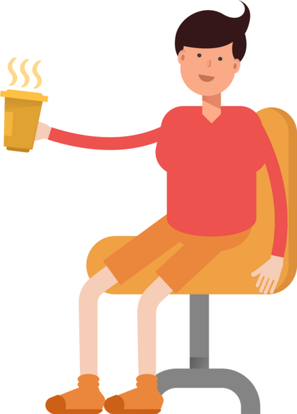 Erkek Öğrenci Karakteri Çizimi