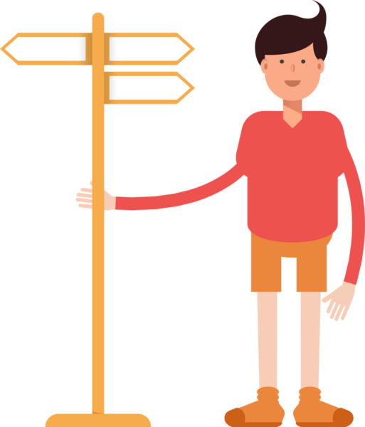 Erkek Öğrenci Karakteri Çizimi