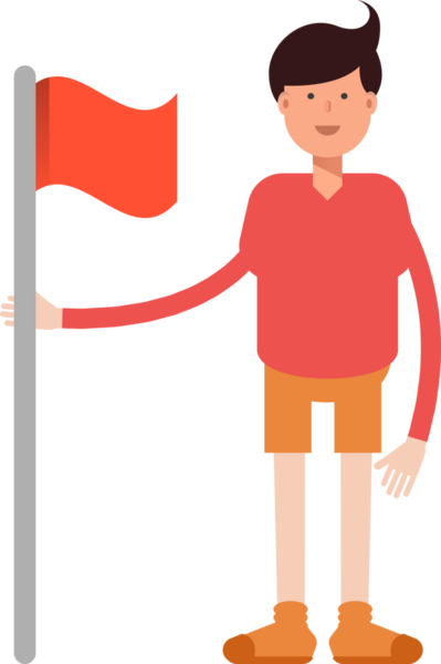 Erkek Öğrenci Karakteri Çizimi