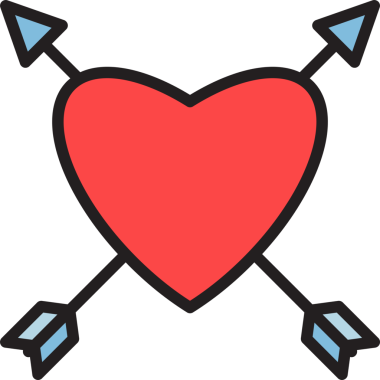 Kalp ve ok illüstrasyon