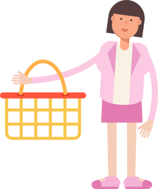 Ofis Kadını Alışveriş Sepeti Tutuyor