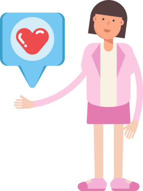 Ofis Kadını Karakteri ve Kalp Mesajı