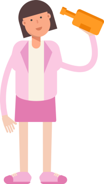 Ofis Kadını Karakteri Bira İçiyor