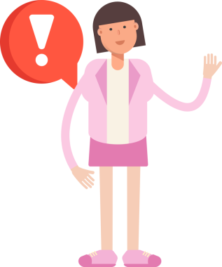 Ofis Kadını Karakteri ve Hata İşareti