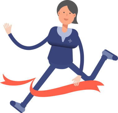 Bitiş çizgisinde çalışan Doktor Karakteri