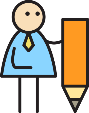 İş adamı ve Kalem Çubuğu Figürü