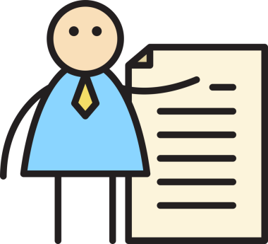 İşadamı ve Belge Çubuğu Figürü