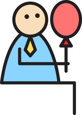 İşadamı Balon Çubuğu Şeklini Tutuyor