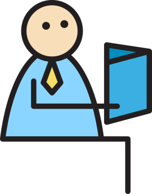 İş adamı Oturan ve Okuyan Kitap Sopası Figürü