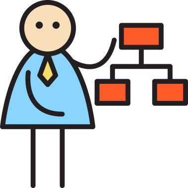 İşadamı ve Hiyerarşi Grafik Çubuğu Figürü