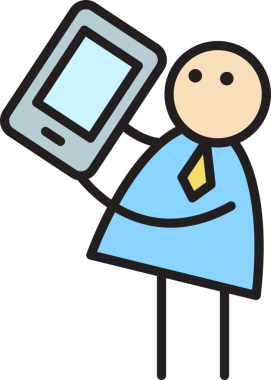 Smartphone Çubuğu Üzerinde Konuşan İşadamı