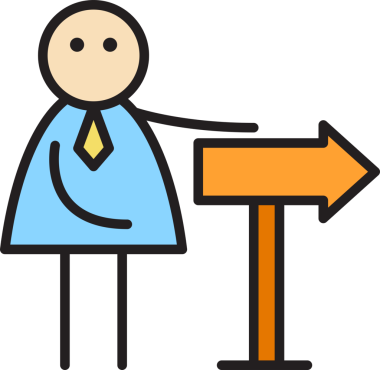 İşadamı ve Ok İmza Çubuğu Figürü