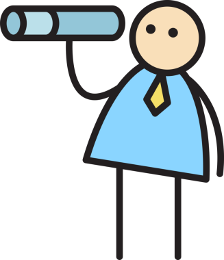 Dürbün Çubuğu Kullanan İşadamı