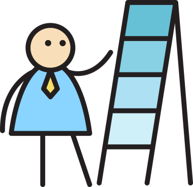 İş adamı ve Merdiven Çubuğu Figürü