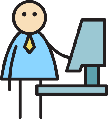 İşadamı Masaüstü Çubuğu Figürü üzerinde çalışıyor