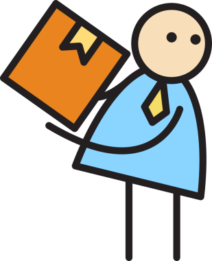 İş Adamı Kaldıran Kutu Çubuğu Figürü