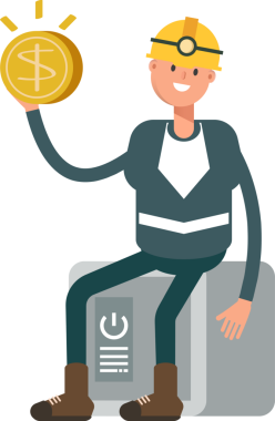 Madenci Karakteri Güvenli ve Doların Üzerinde Oturuyor