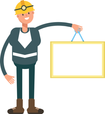 Madenci Karakteri Boş İmza Tutuyor