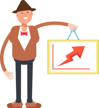 Şapkalı ve papyonlu adam karakter çizimi yapıyor.