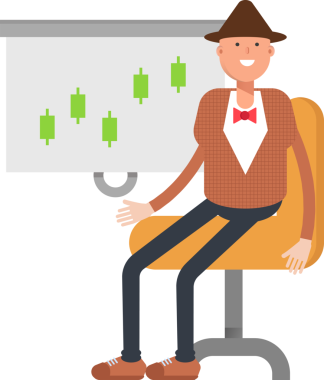 Şapkalı ve papyonlu adam karakter çizimi yapıyor.