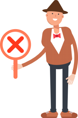 Şapkalı ve papyonlu adam karakter çizimi yapıyor.